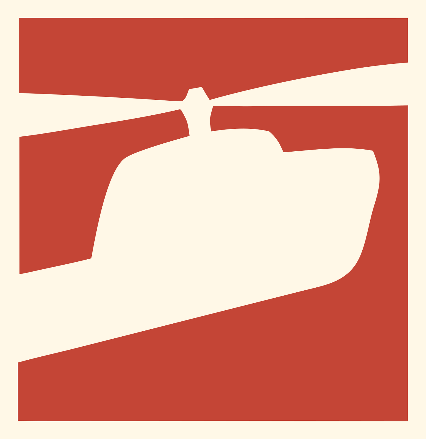 Helicopter Cockpit Closeup Logo #fff8e7/#c44536