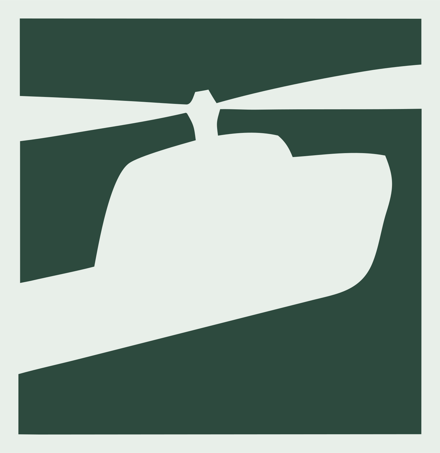 Helicopter Cockpit Closeup Logo #e8efe9/#2d4a3e