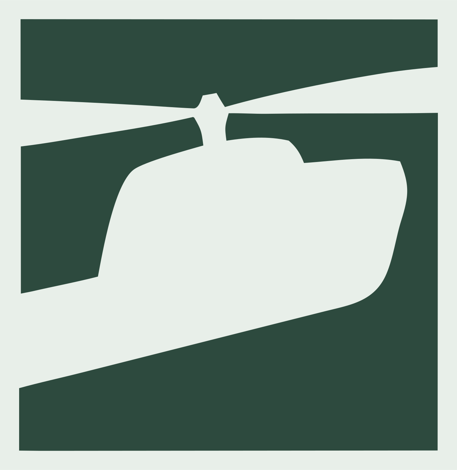 Helicopter Cockpit Closeup Logo #e8efe9/#2d4a3e