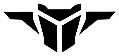 Winged Visor Helmet Logo #ffffff/#000000