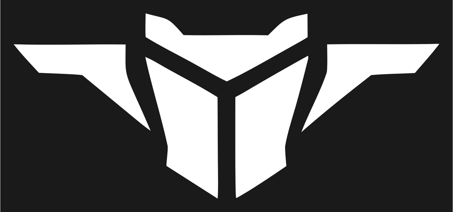 Winged Visor Helmet Logo #1a1a1a/#ffffff
