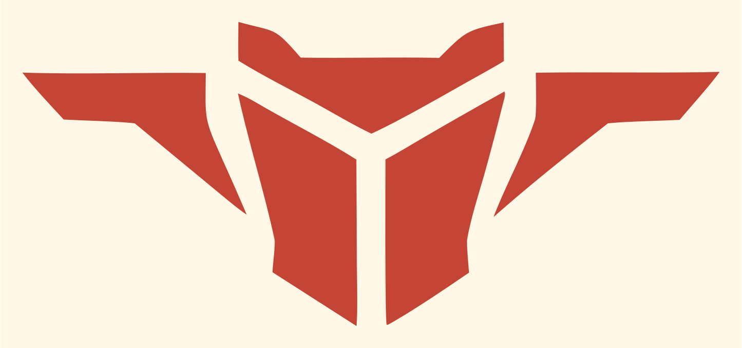 Winged Visor Helmet Logo #fff8e7/#c44536