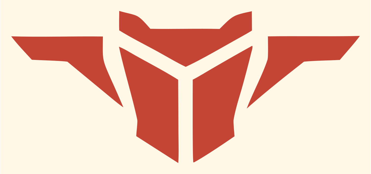 Winged Visor Helmet Logo #fff8e7/#c44536