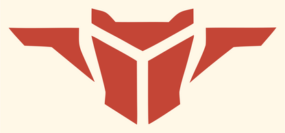 Winged Visor Helmet Logo #fff8e7/#c44536