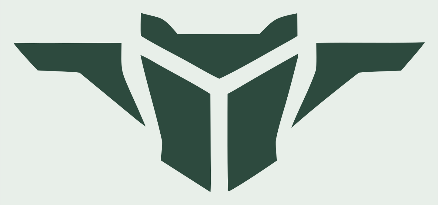 Winged Visor Helmet Logo #e8efe9/#2d4a3e