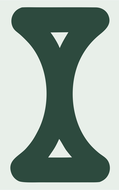 Hourglass Silhouette Profile Logo #e8efe9/#2d4a3e