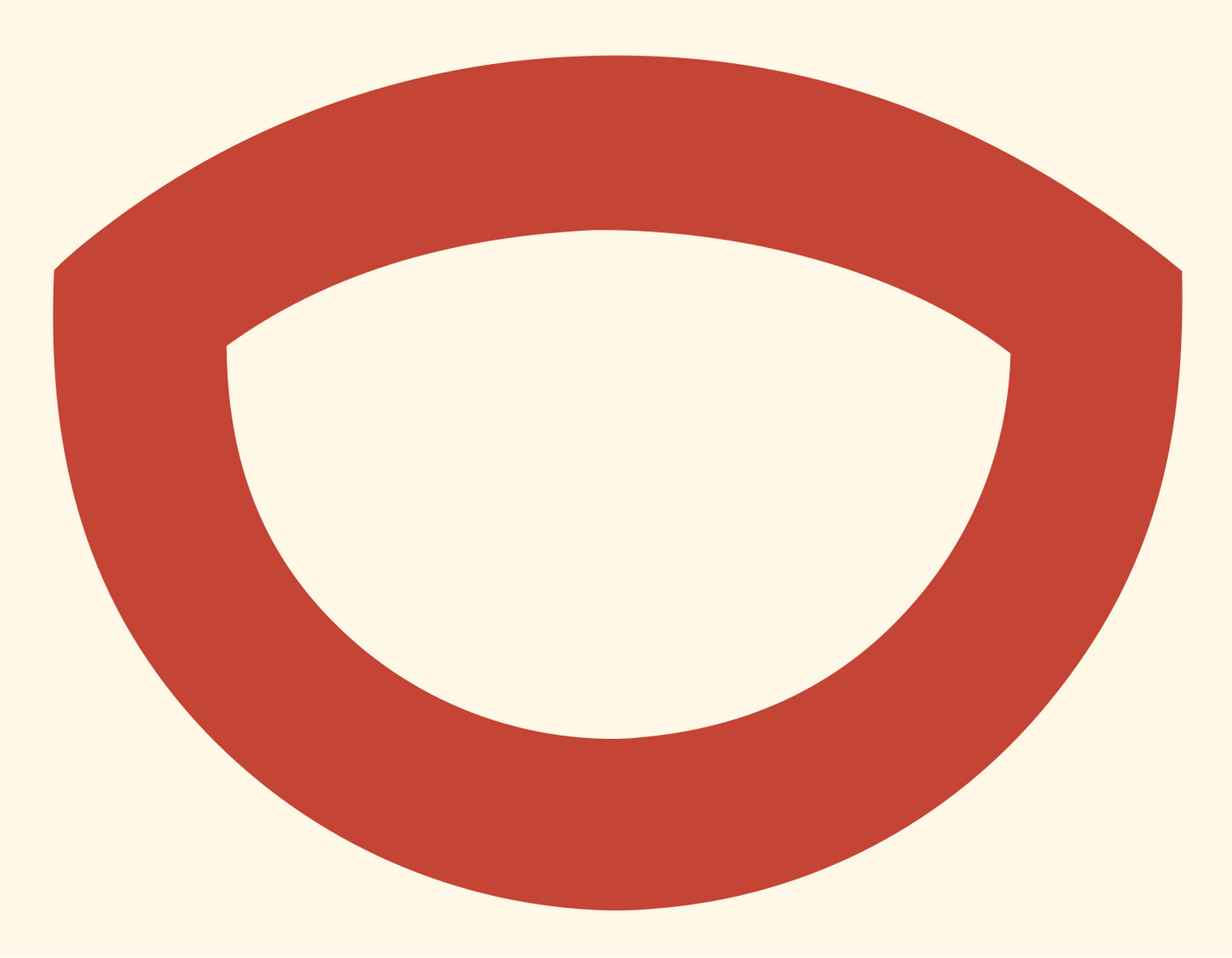 Open Eye Outline Logo #fff8e7/#c44536