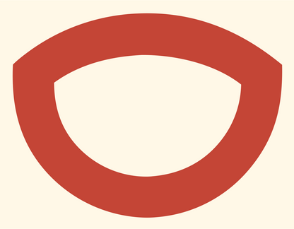 Open Eye Outline Logo #fff8e7/#c44536