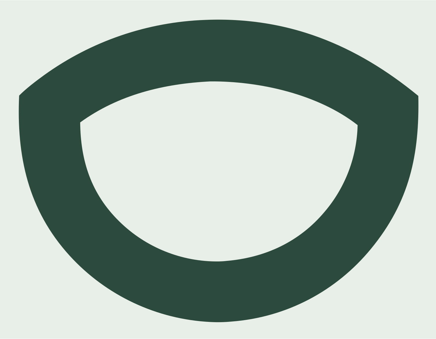 Open Eye Outline Logo #e8efe9/#2d4a3e