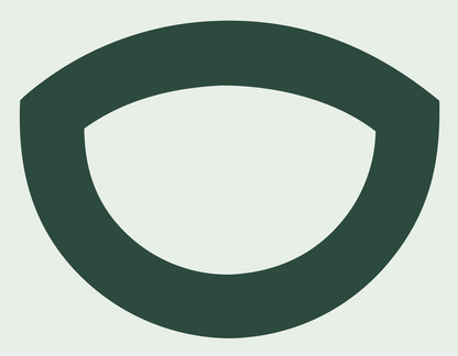 Open Eye Outline Logo #e8efe9/#2d4a3e