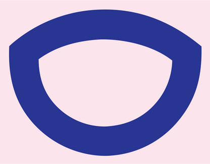 Open Eye Outline Logo #fce4ec/#283593
