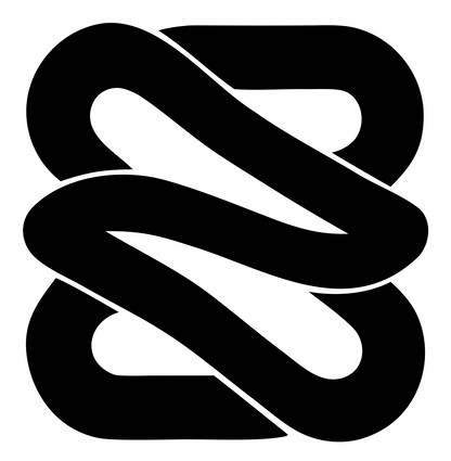Interlocking S Chain Logo #ffffff/#000000