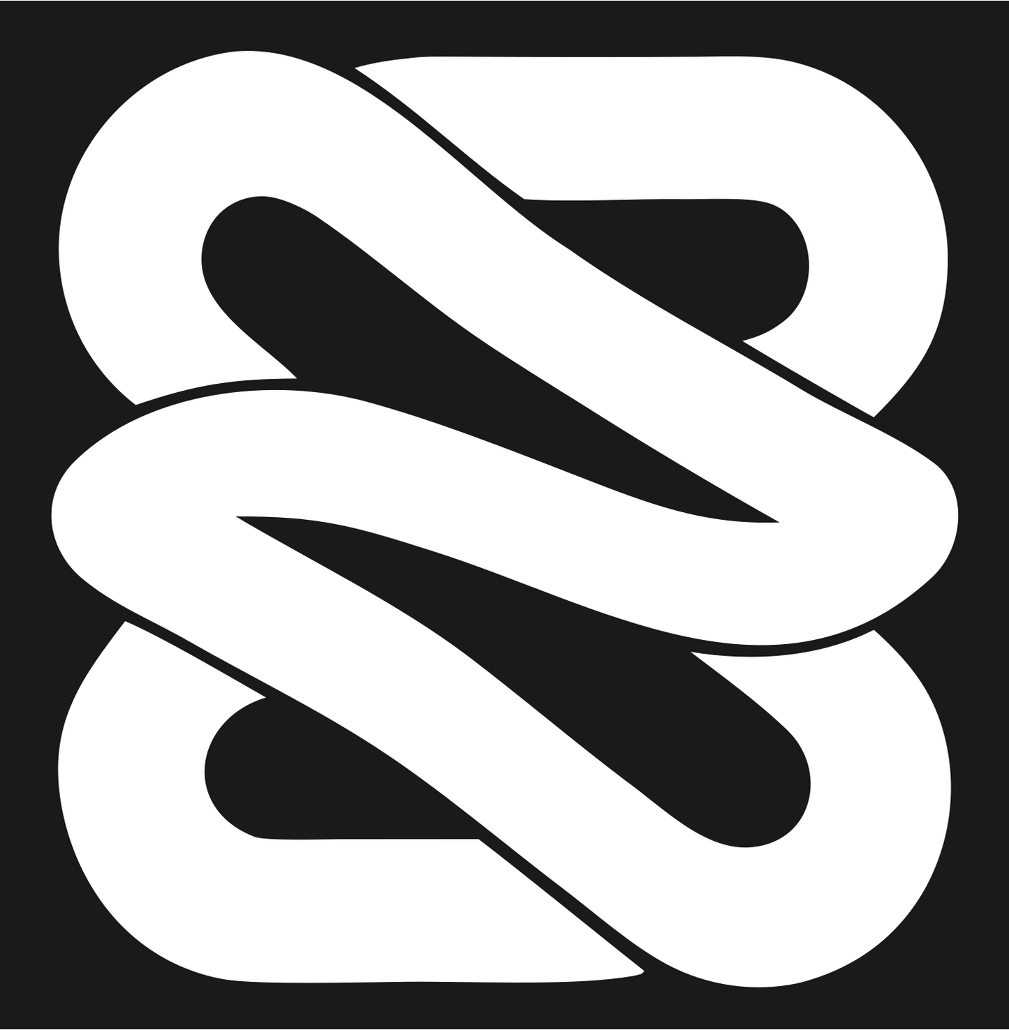 Interlocking S Chain Logo #1a1a1a/#ffffff