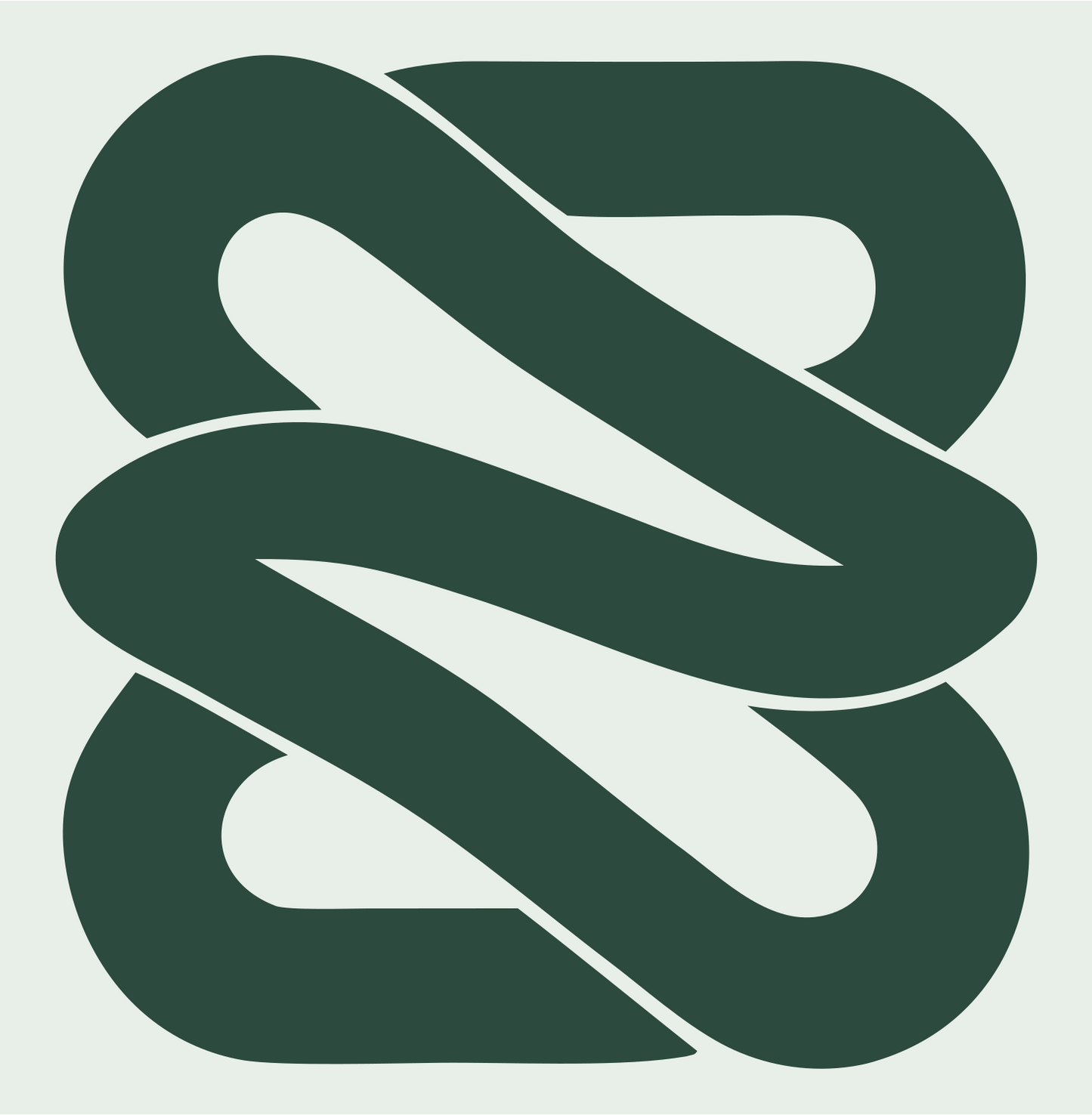 Interlocking S Chain Logo #e8efe9/#2d4a3e