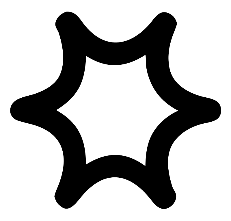 Rounded Star Outline Logo