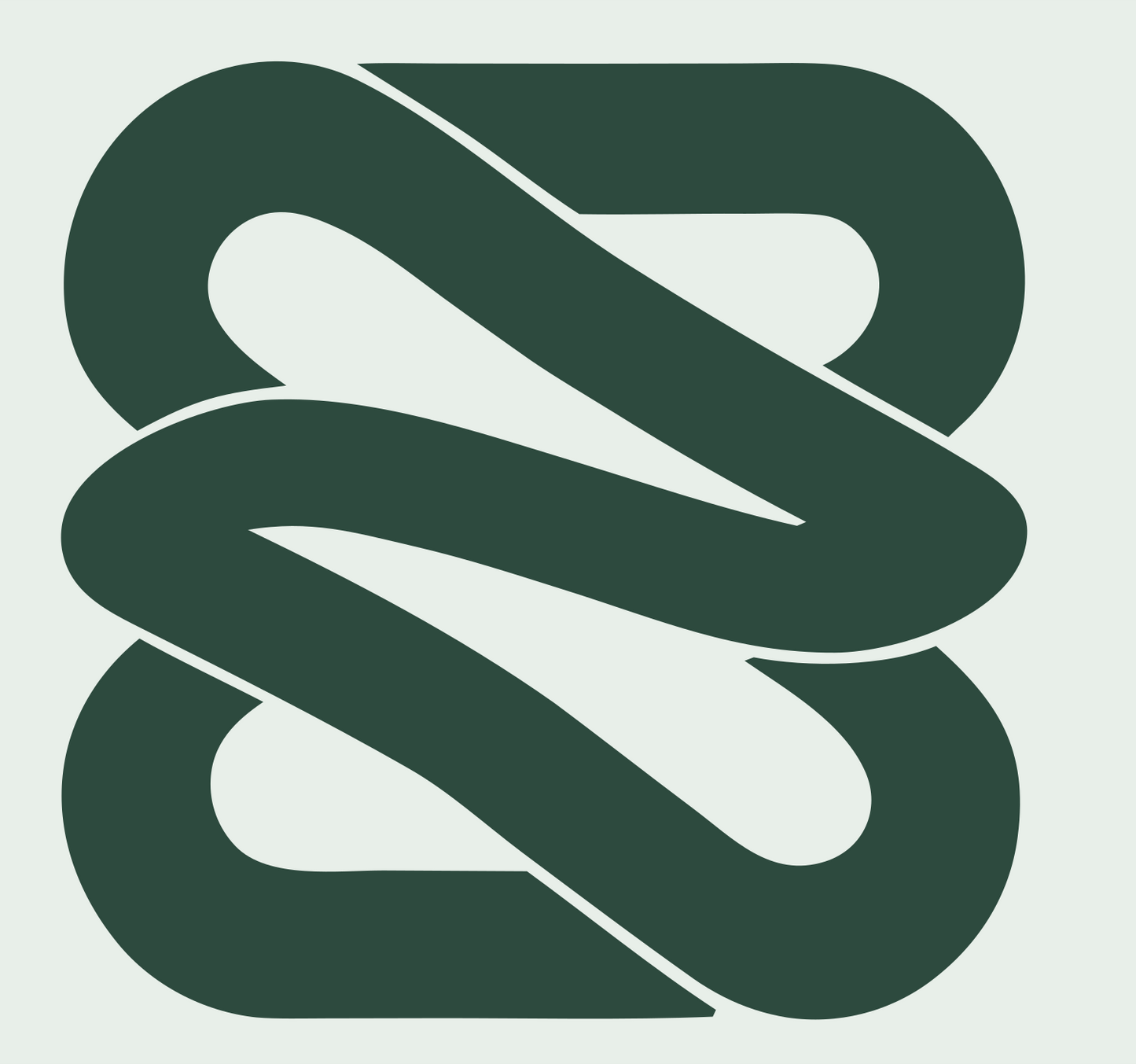 Stacked S Curves Logo #e8efe9/#2d4a3e