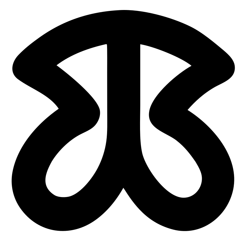 Mirrored Swirl Figure Logo