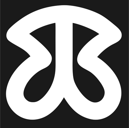 Mirrored Swirl Figure Logo #1a1a1a/#ffffff