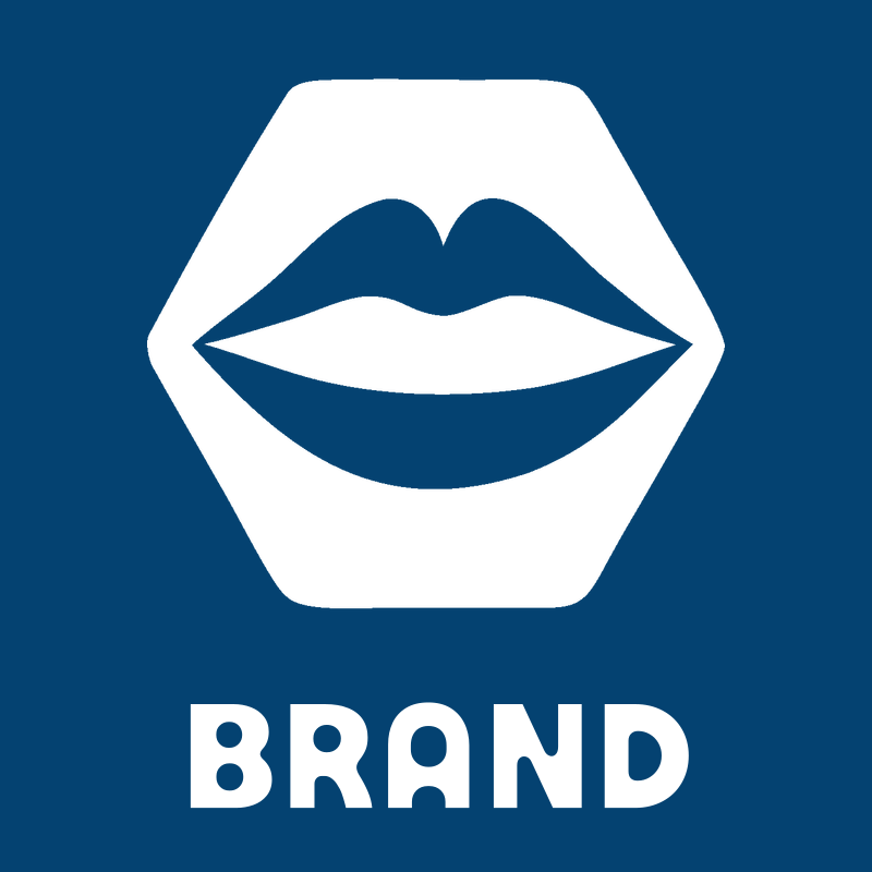 Lips Hexagon Negative Space Logo preview