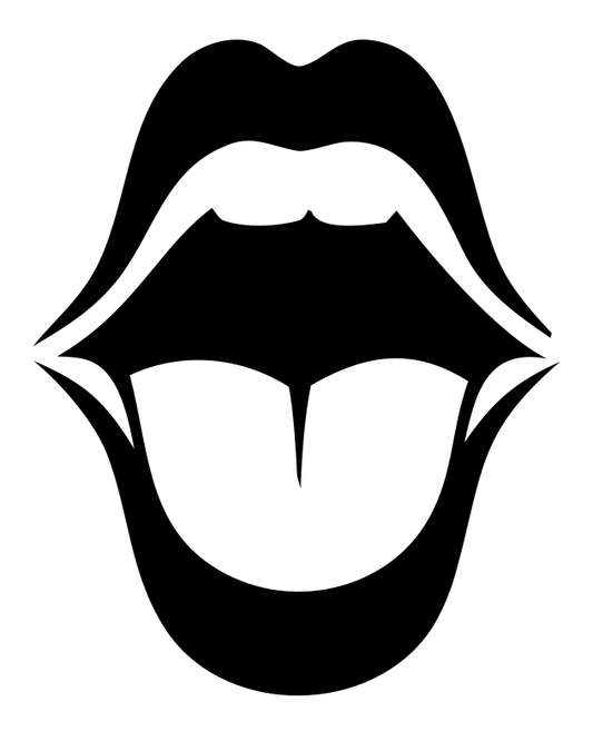 Open Mouth Tongue Out Logo