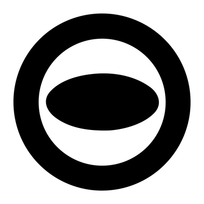 Oval Mouth Ring Logo #ffffff/#000000