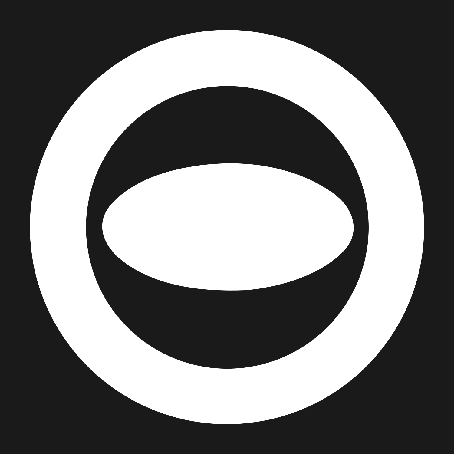 Oval Mouth Ring Logo #1a1a1a/#ffffff
