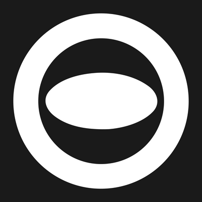 Oval Mouth Ring Logo #1a1a1a/#ffffff