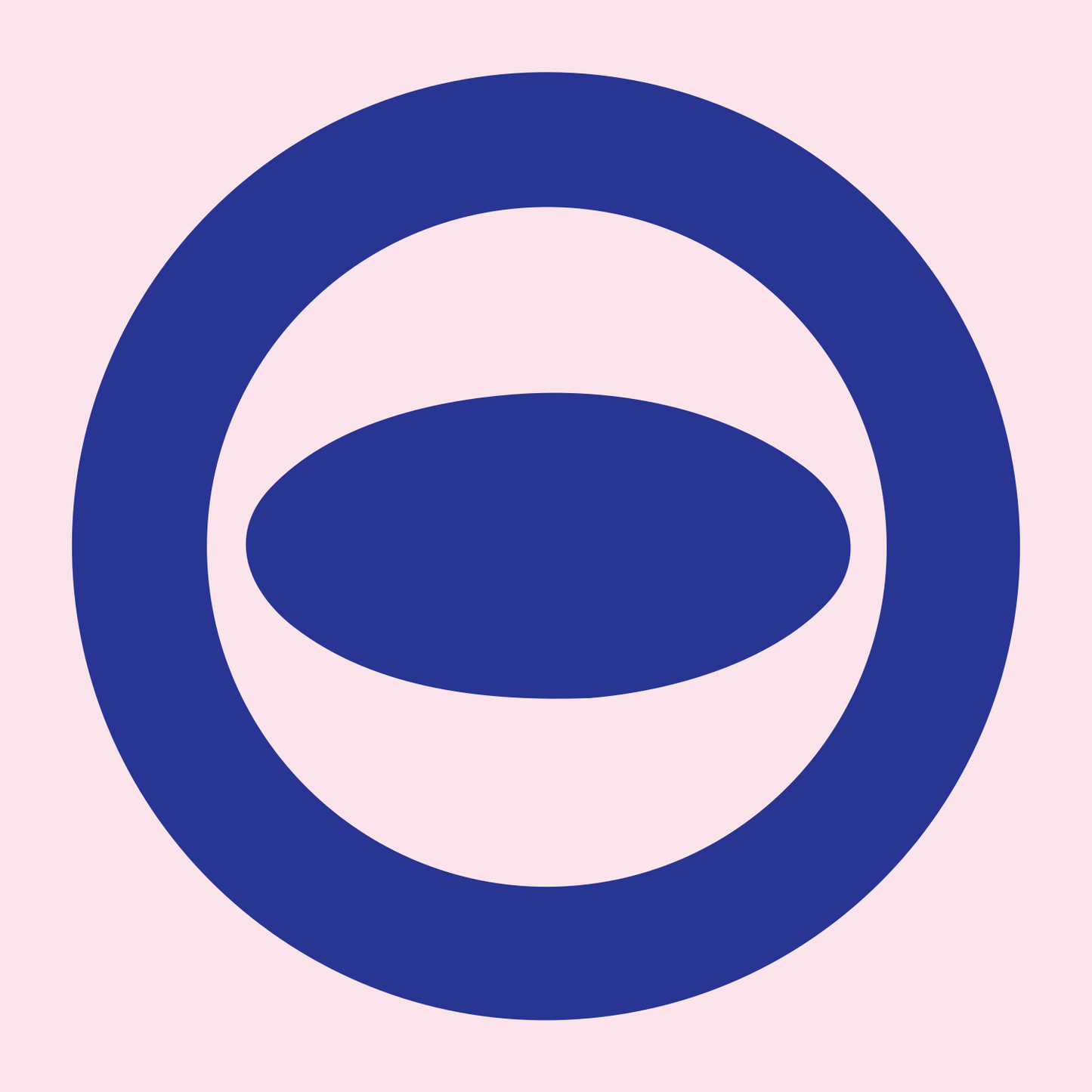 Oval Mouth Ring Logo #fce4ec/#283593