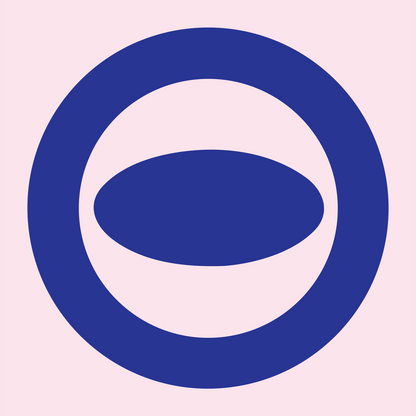 Oval Mouth Ring Logo #fce4ec/#283593