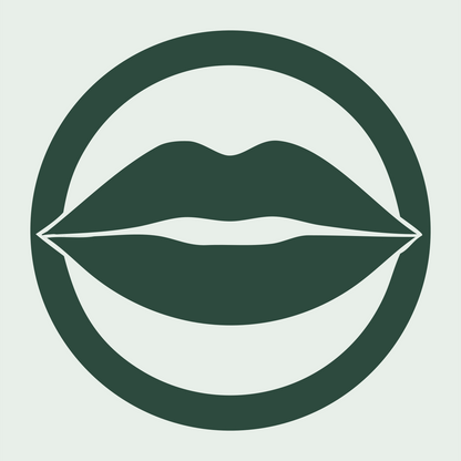Lips Ring Cutout Logo #e8efe9/#2d4a3e
