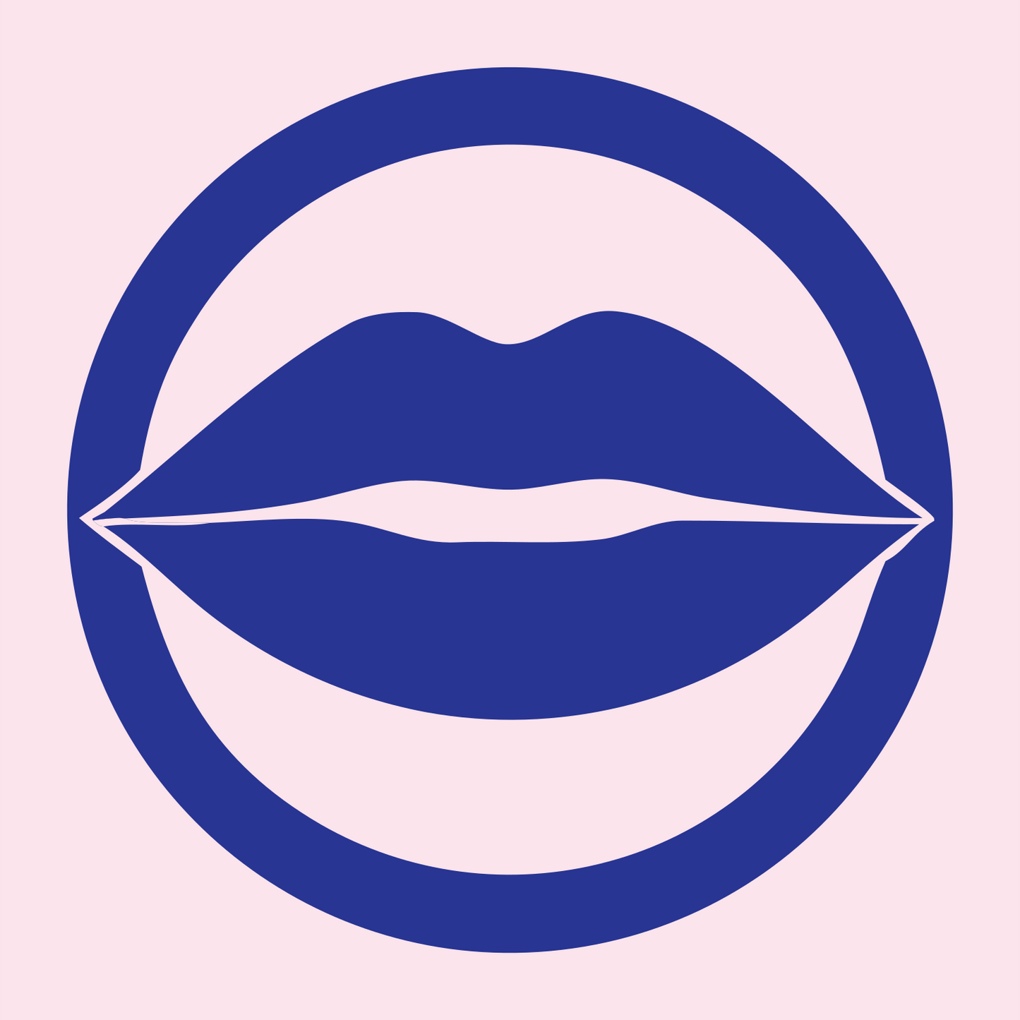 Lips Ring Cutout Logo #fce4ec/#283593