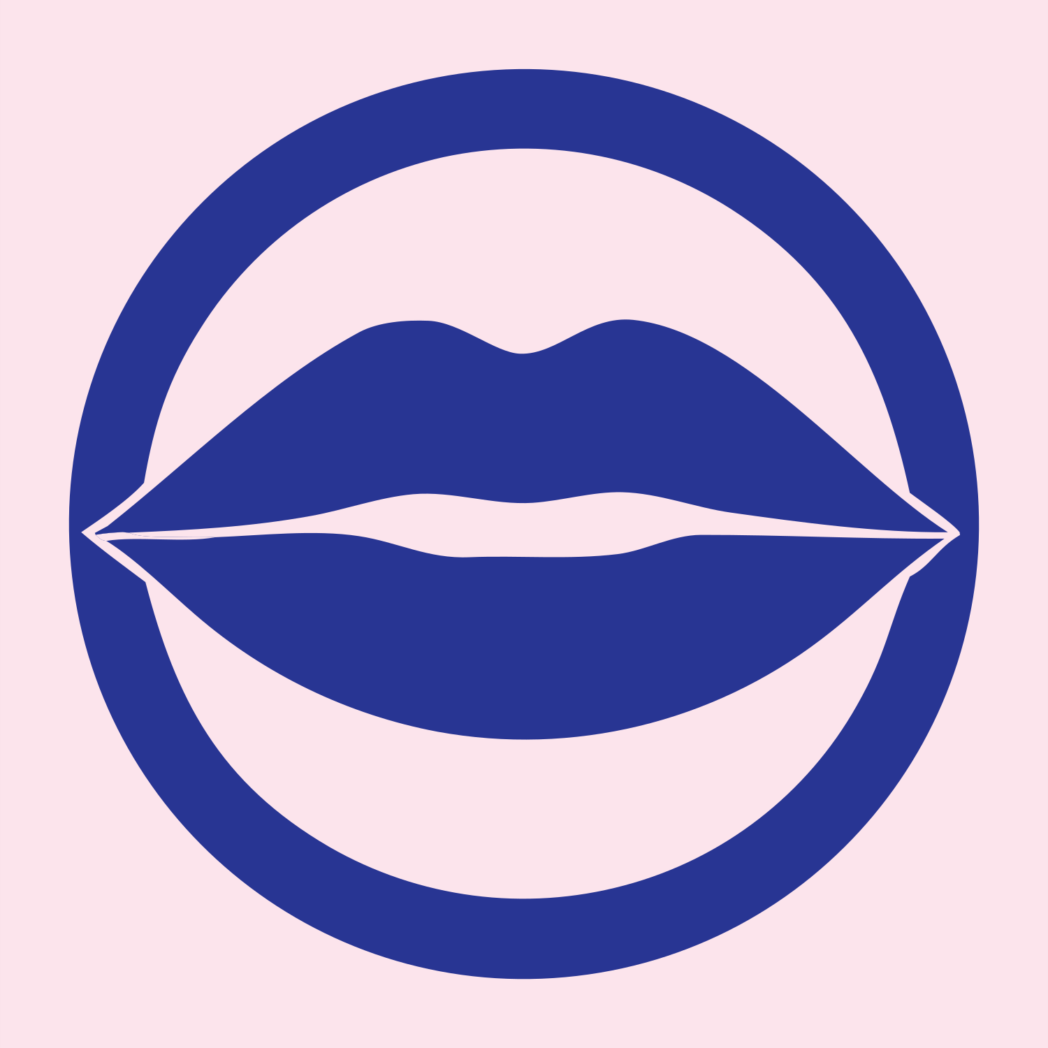 Lips Ring Cutout Logo #fce4ec/#283593