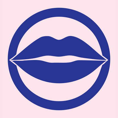 Lips Ring Cutout Logo #fce4ec/#283593
