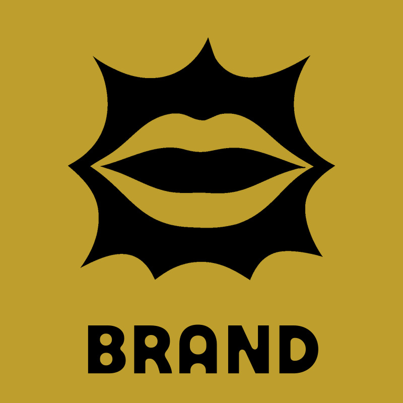 Lips Starburst Negative Space Logo preview