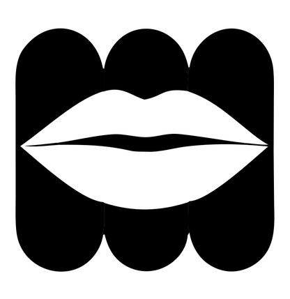 Lips Rounded Square Logo