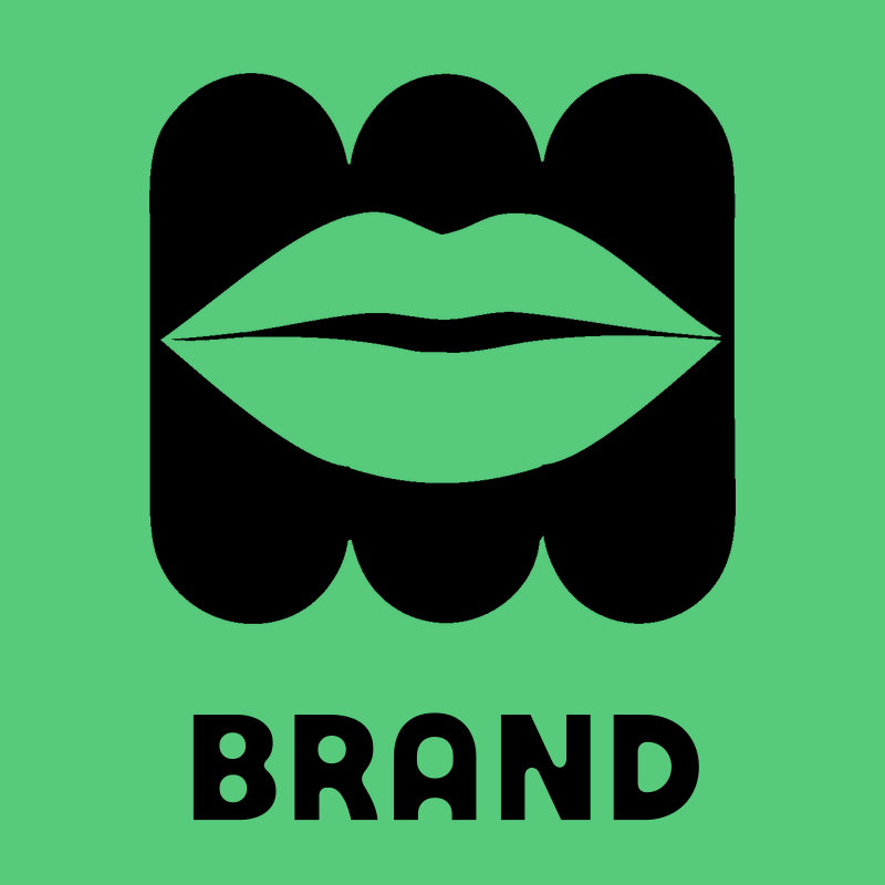 Lips Rounded Square Logo preview