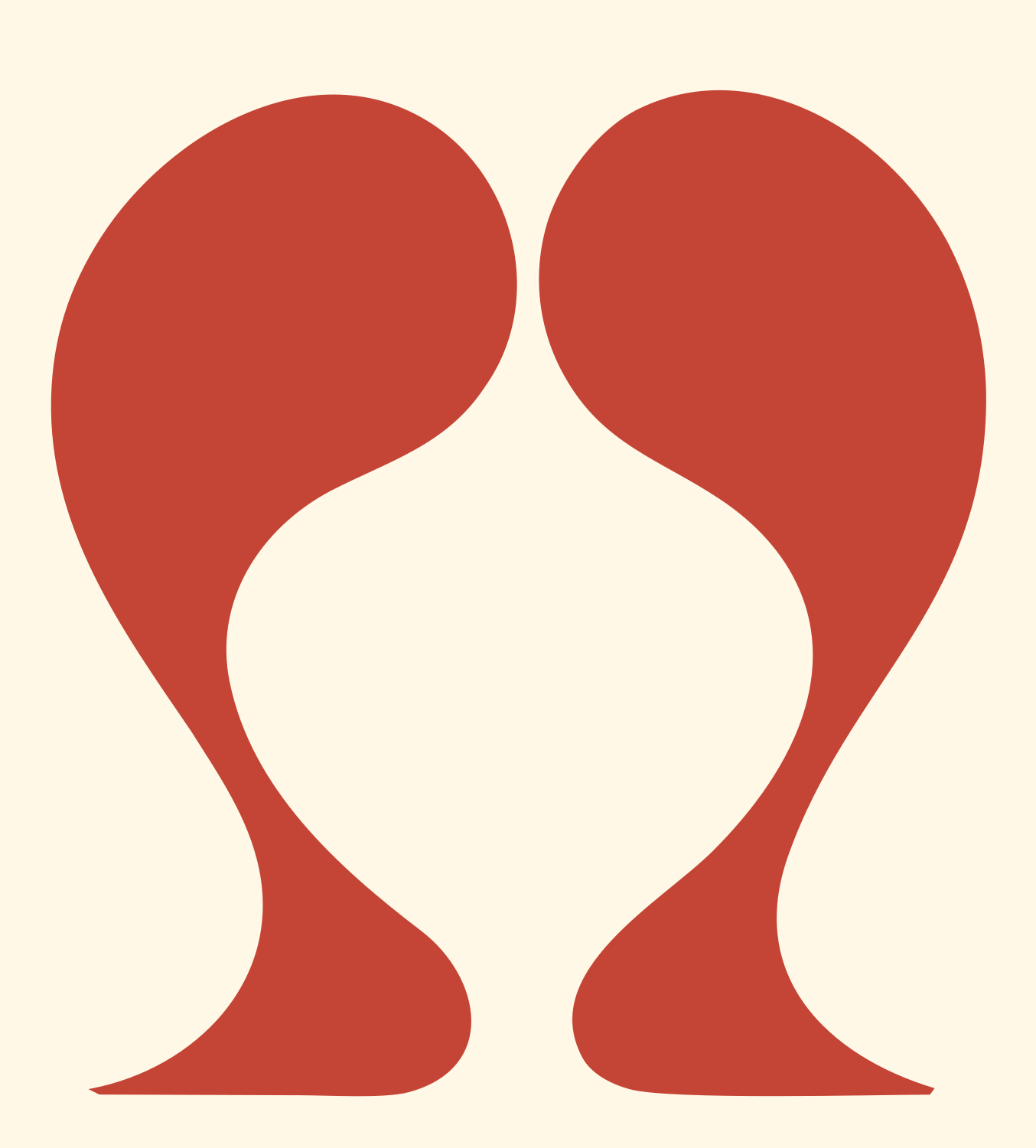 Mirrored Sole Foot Logo #fff8e7/#c44536