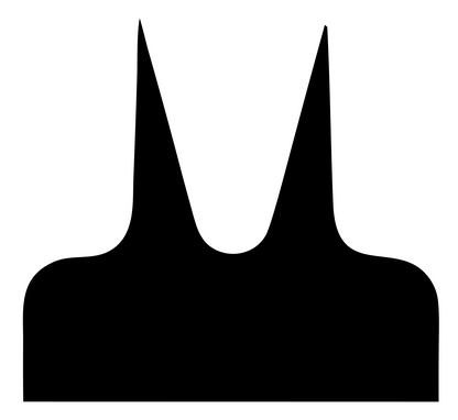 Twin Spike Foot Logo #ffffff/#000000