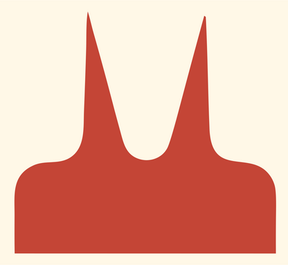Twin Spike Foot Logo #fff8e7/#c44536