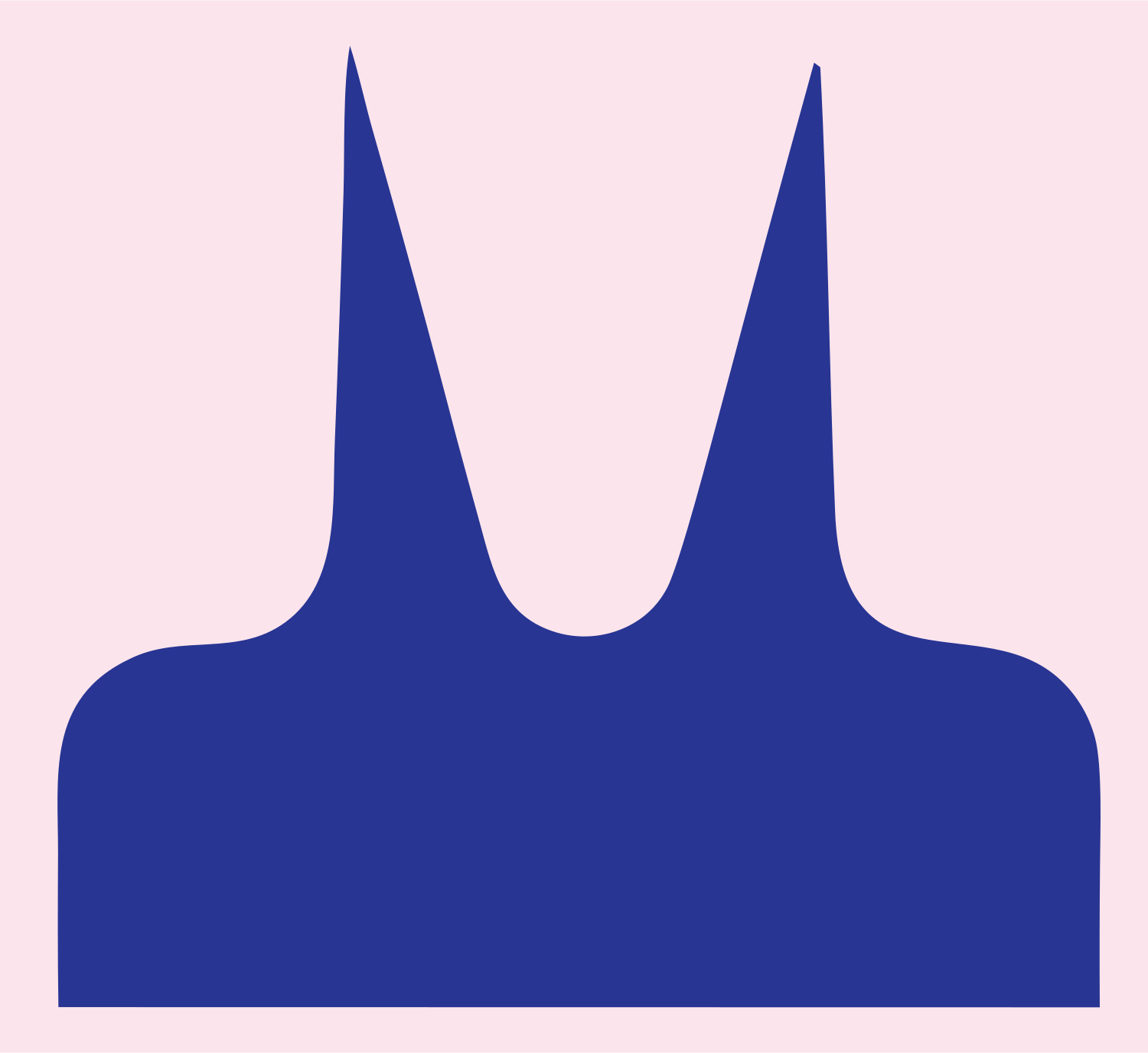 Twin Spike Foot Logo #fce4ec/#283593