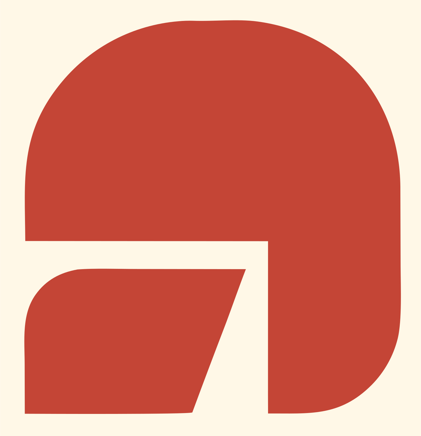 Arch Cutout Foot Logo #fff8e7/#c44536
