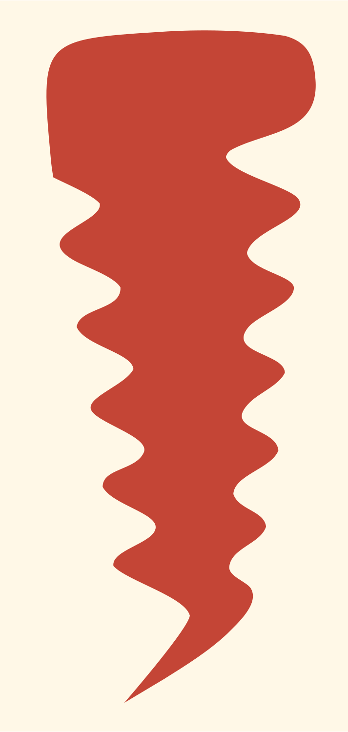 Hand-Drawn Screw Logo #fff8e7/#c44536