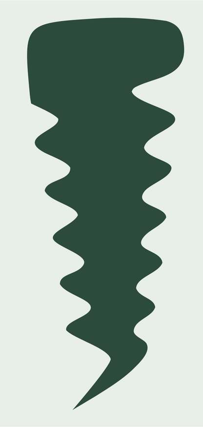 Hand-Drawn Screw Logo #e8efe9/#2d4a3e