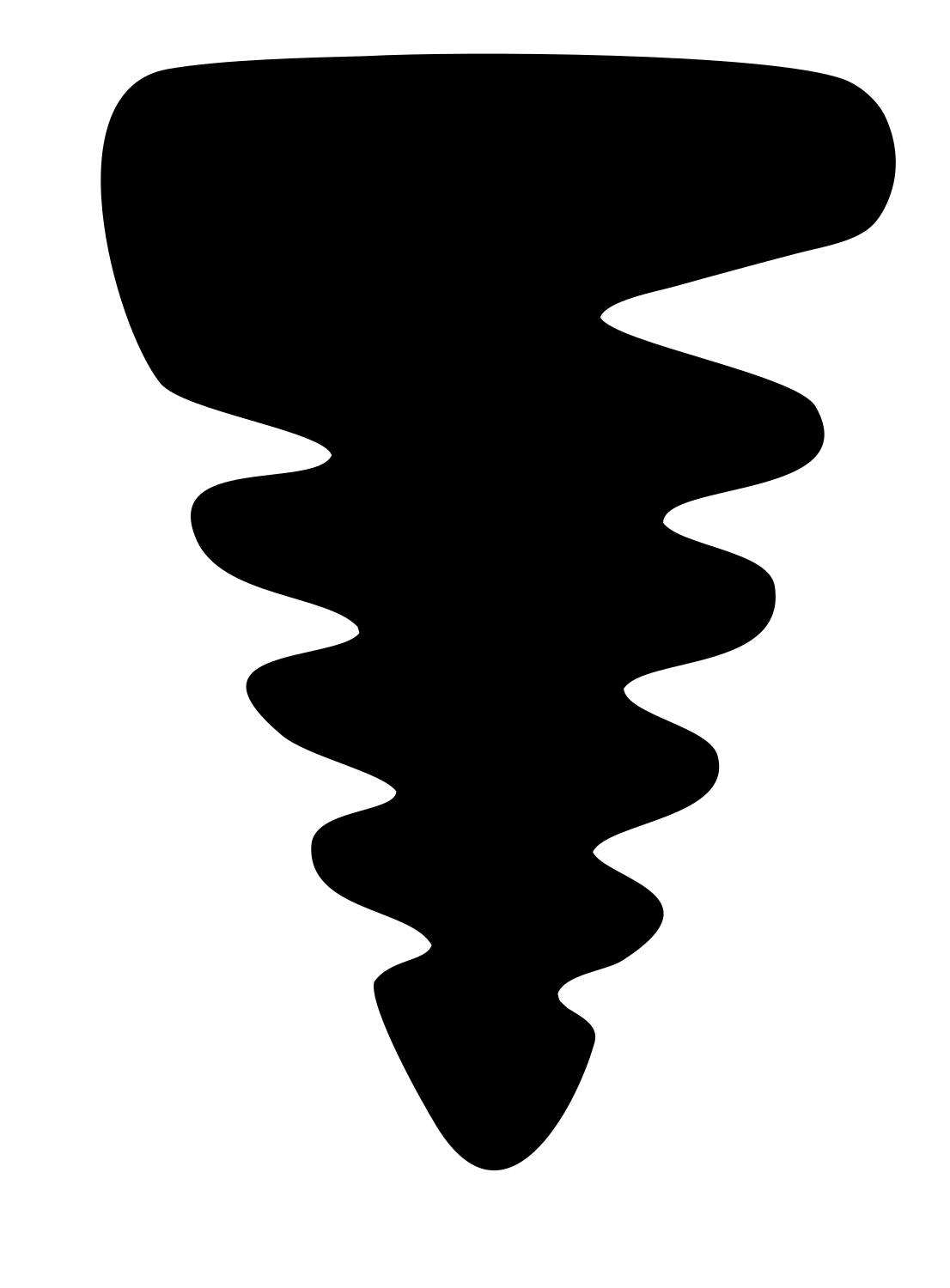 Tornado Swirl Screw Logo #ffffff/#000000