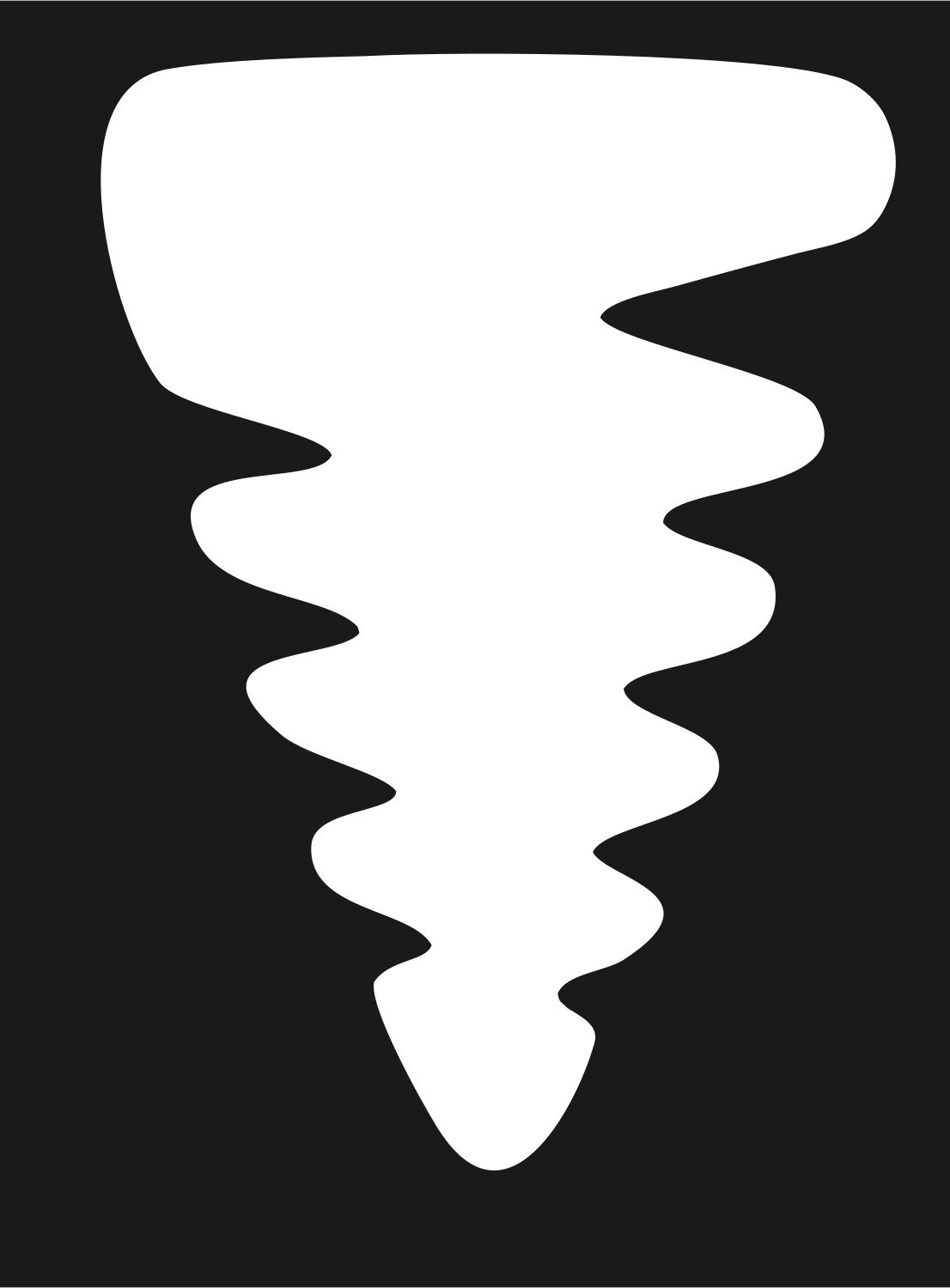 Tornado Swirl Screw Logo #1a1a1a/#ffffff