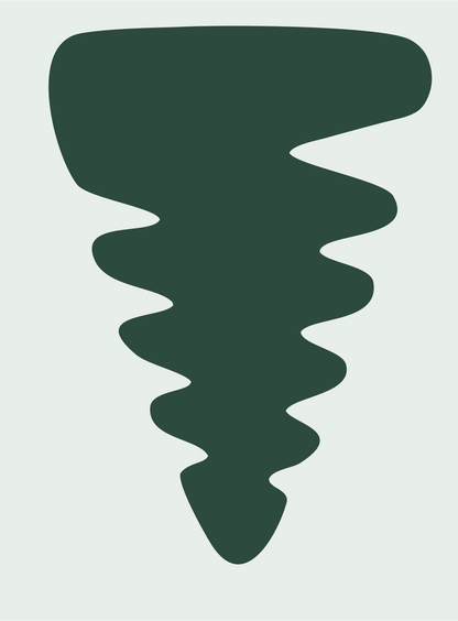 Tornado Swirl Screw Logo #e8efe9/#2d4a3e