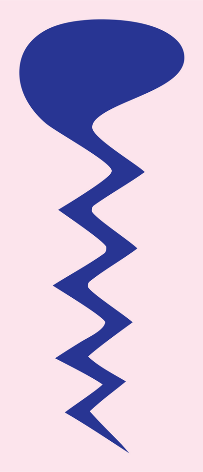 Zigzag Drill Bit Logo #fce4ec/#283593