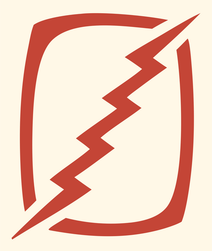 Lightning Bolt Frame Logo #fff8e7/#c44536