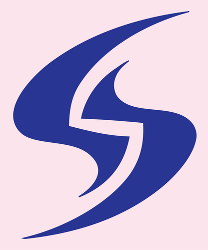 Swirling S Blade Logo #fce4ec/#283593