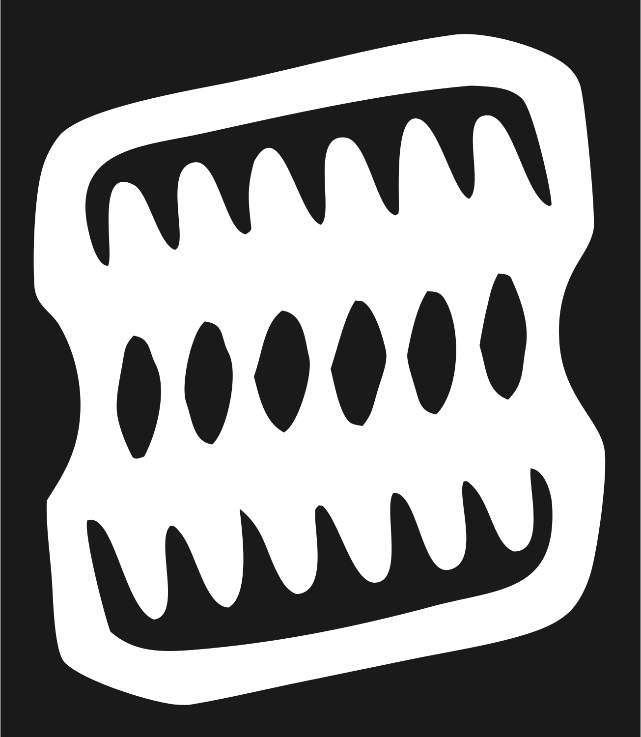 Jagged Teeth Saw Logo #1a1a1a/#ffffff
